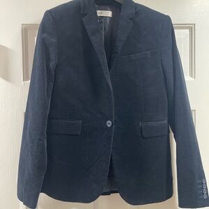 Elegant Black Velvet Blazer for Boys - H&M 11-12y